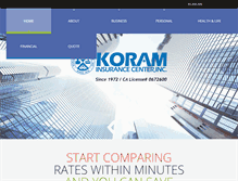 Tablet Screenshot of koraminsurance.com